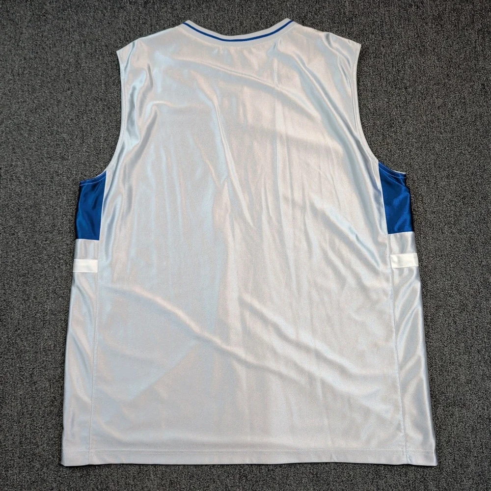 Nike Vintage Y2K Basketball Jersey XXL Silver Blue Streetwear Sporty Mesh Tank